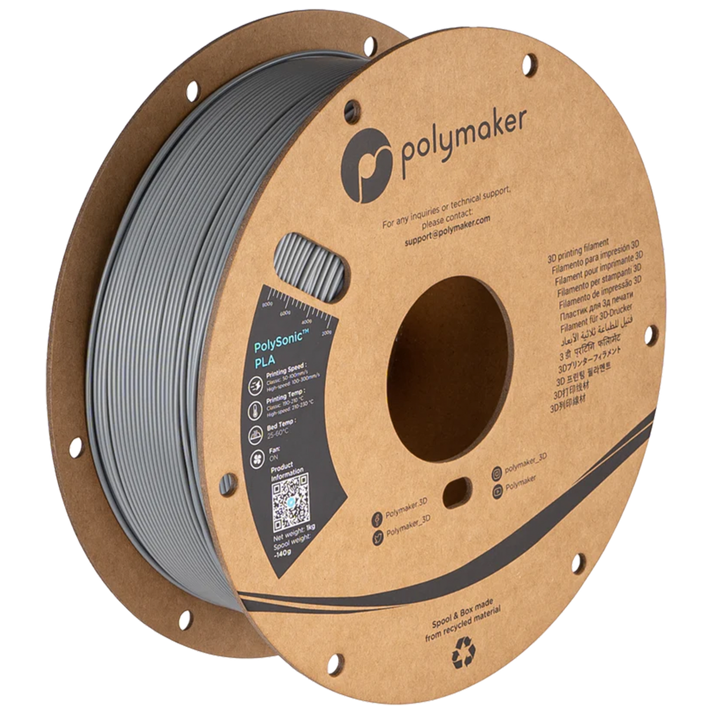 Polymaker Polysonic PLA Filament 1kg 1,75 mm
