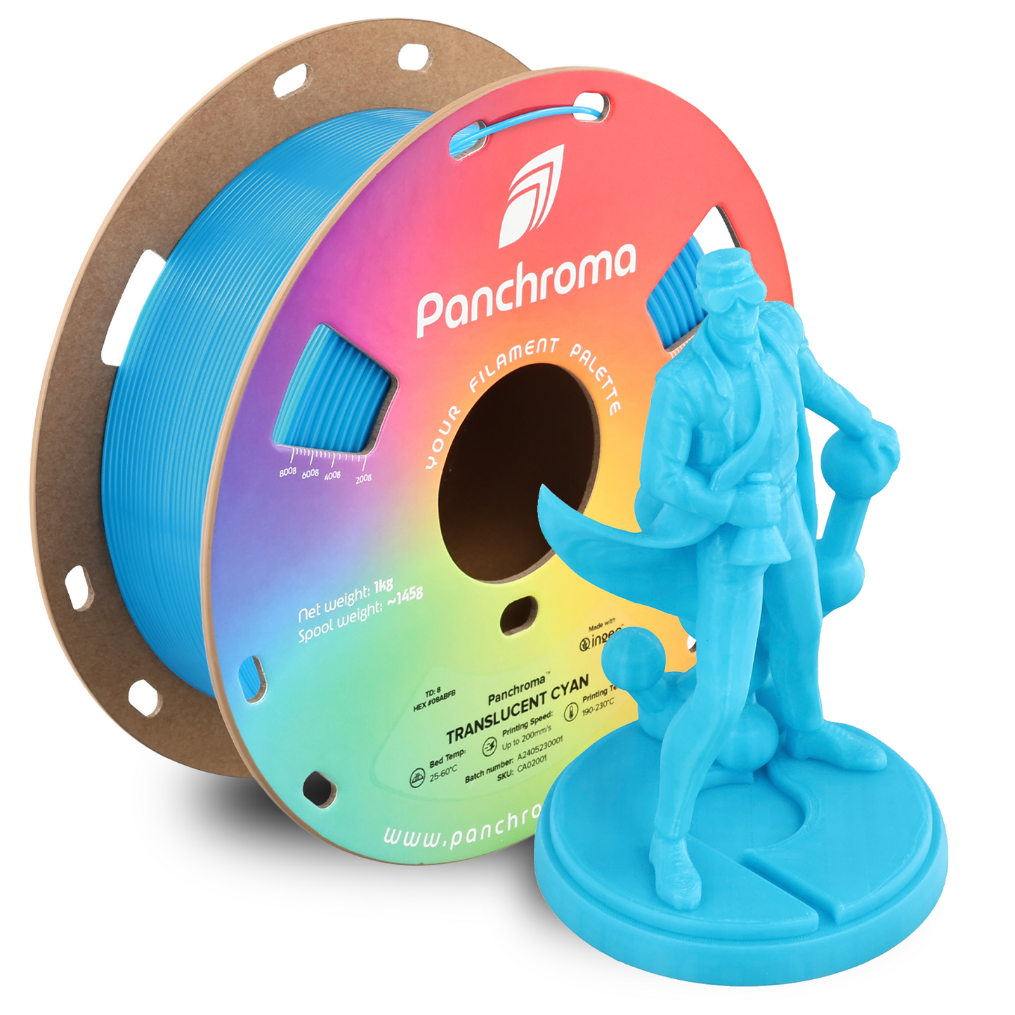 Polymaker Panchroma Translucent PLA Filament 1kg 1,75 mm