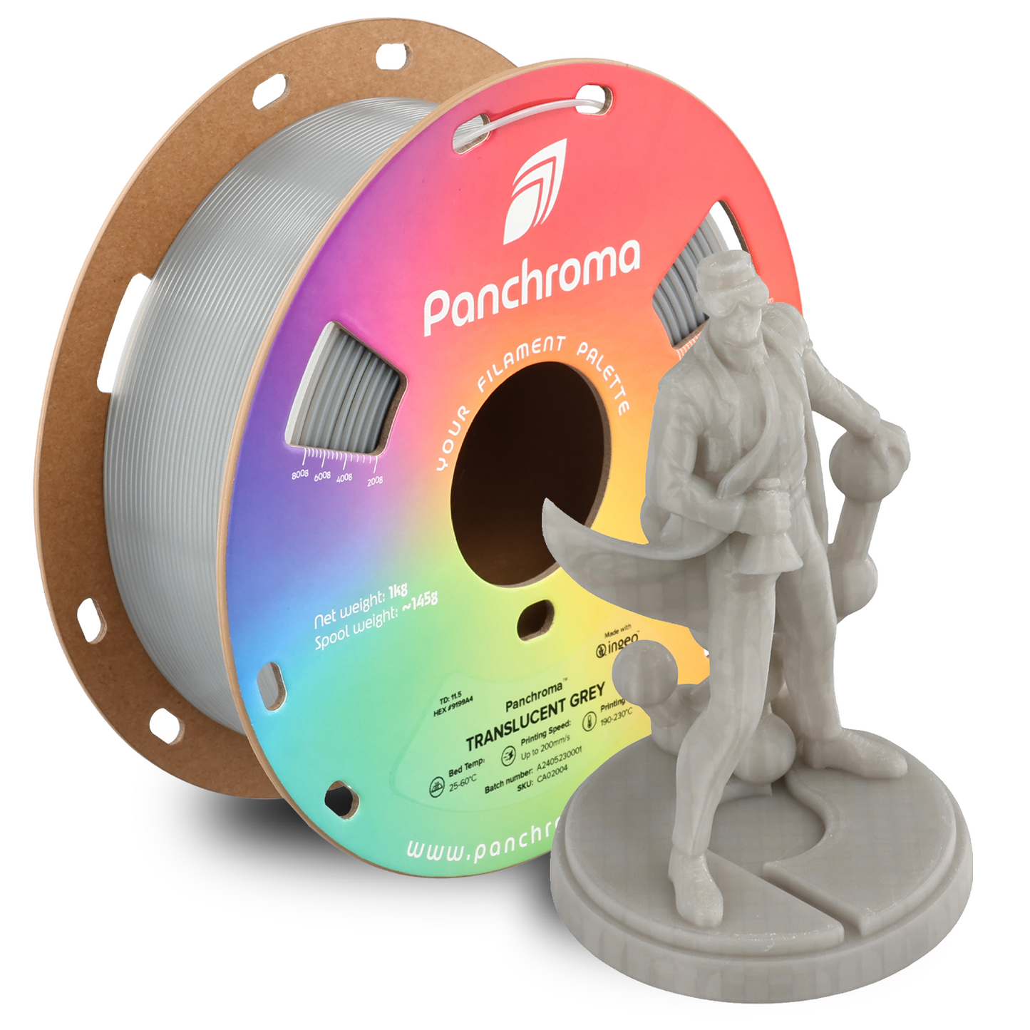 Polymaker Panchroma Translucent PLA Filament 1kg 1,75 mm